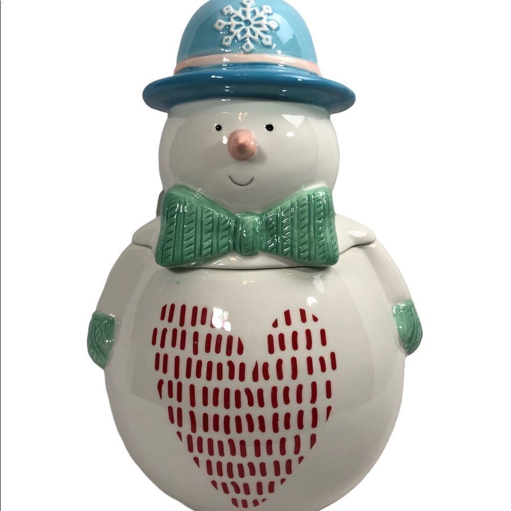 Global design on connections ceramic 3D snowman canister